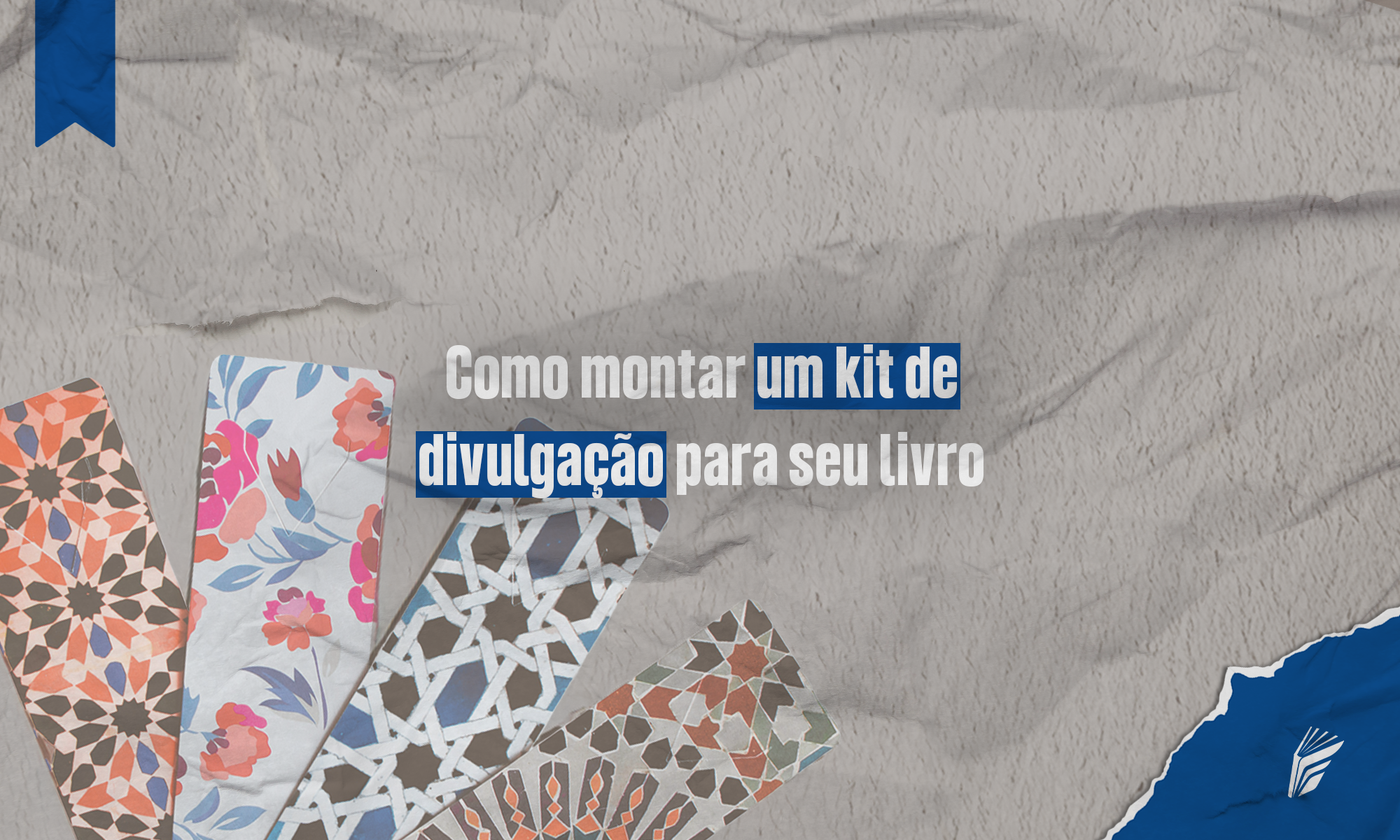 Marcadores de páginas como brinde de divulgação na compra do livro.