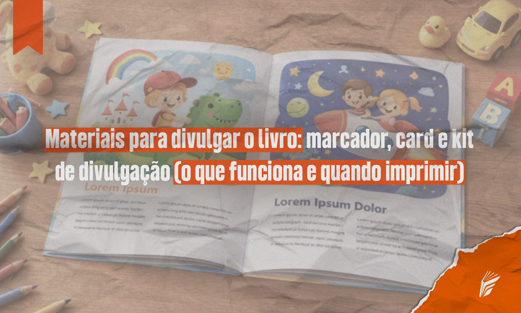 Livreto impresso utilizado para material educativo ou projeto infantil.