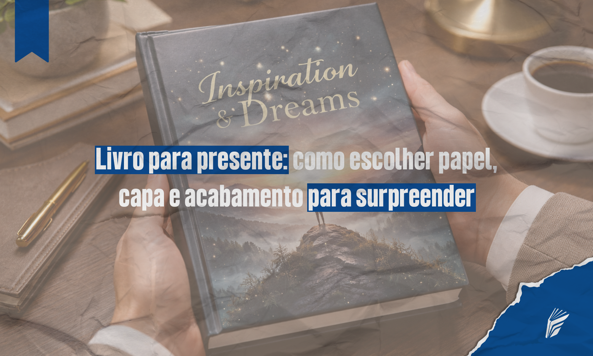Livro com acabamento premium ideal para presente.
