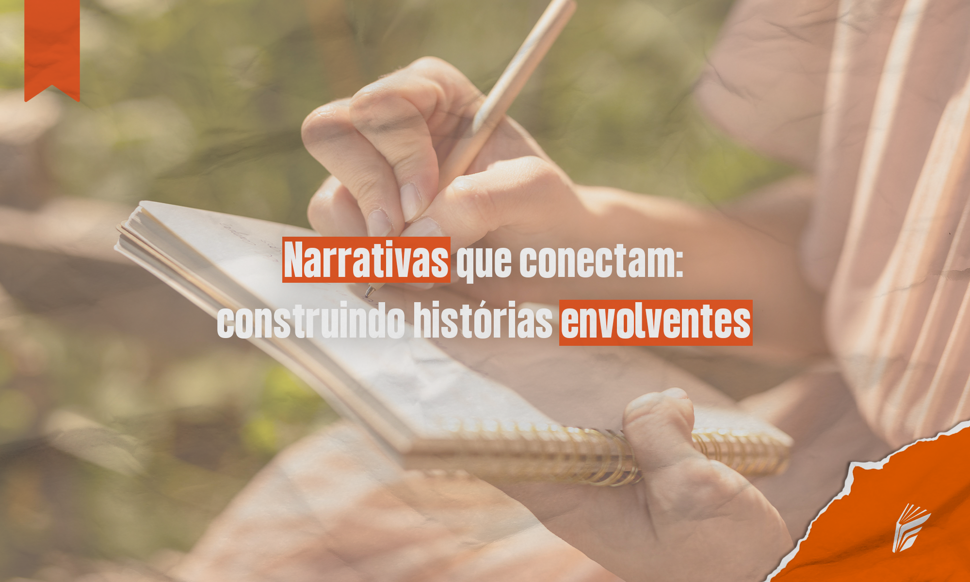 Autor escrevendo uma história envolvente em ambiente criativo, simbolizando o poder das narrativas que conectam.