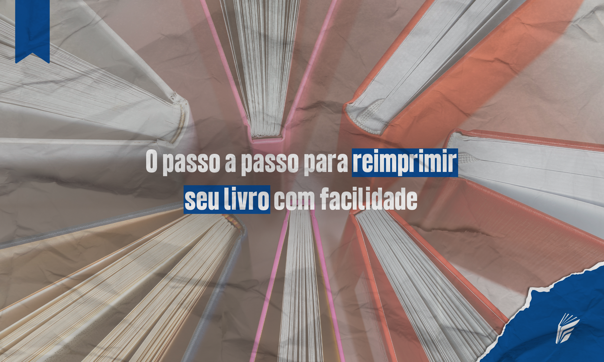 Exemplares de livros recém-reimpressos, representando o processo de reimpressão com facilidade.